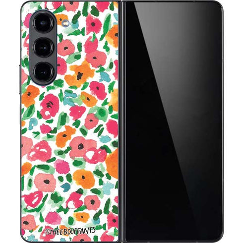 Bouffants and Broken Hearts Watercolor Floral Galaxy Z Fold5 5G Skin